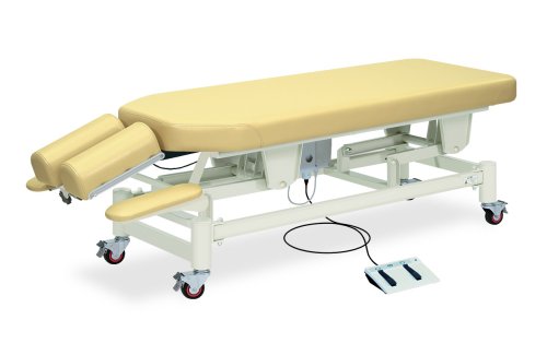 ロダン キャスター付の「パイオニア」電動昇降カイロベッド、移動も楽に出来るようになりました。