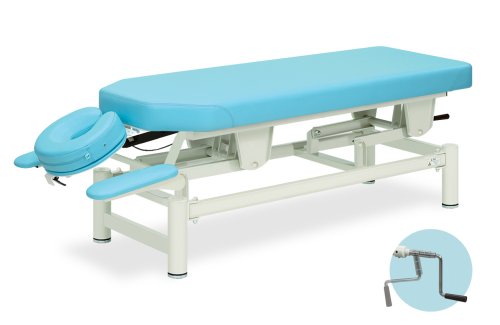 モイス  本格的なテクニック専用に開発された無段階のへッドリクライニング＆手動式昇降ベッドです。
