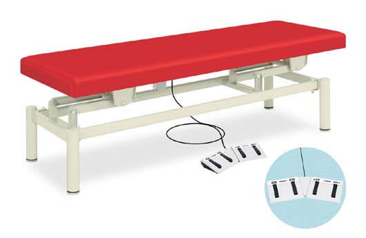 電動ＥＸベッド　（高さ調節型マッサージベッド）　安心感をもたらす木枠式電動昇降ベッド。